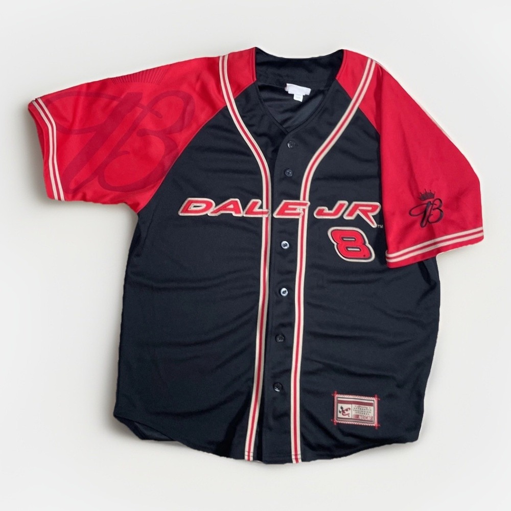 Dale Earnhardt Jr. Chase Baseball Jersey Men's Sz Med Authentic Budweiser NASCAR